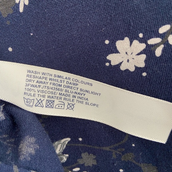 Navy Sparrow Mini Dress with 3/4 Sleeves - Picture 3 of 5